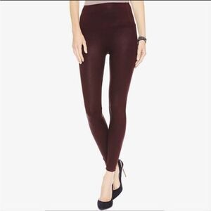 David Lerner High Waist Burgundy Coated Leggings Sz S